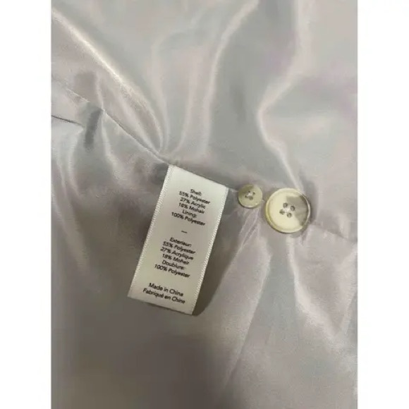 ELIZABETH & JAMES Genuine Fur Collar Oversized Coat Light Grey Size M Like New! - Picture 3 of 7